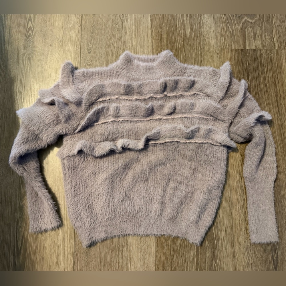 ADORA Ruffle Sweater - Soft Lavender
